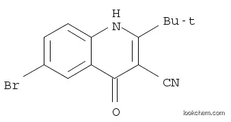 Molecular Structure of 1209597-12-5 (6-Bromo-2-tert-butyl-4-oxo-1,4-dihydroquinoline-3-carbonitrile)